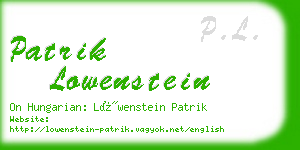 patrik lowenstein business card